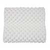Soft, cozy white blanket with pattern
