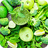 Healthy green food variety