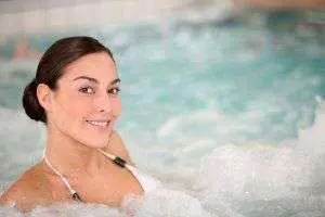 Person enjoying spa bath