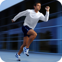 Man running in athletic gear