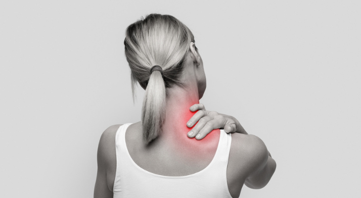 Woman with neck pain