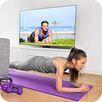 Home workout with virtual trainer