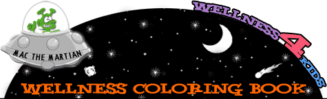 Wellness coloring book cover with stars