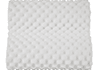 Soft, cozy white blanket with pattern