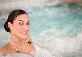 Person enjoying spa bath