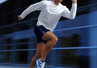 Man running in athletic gear