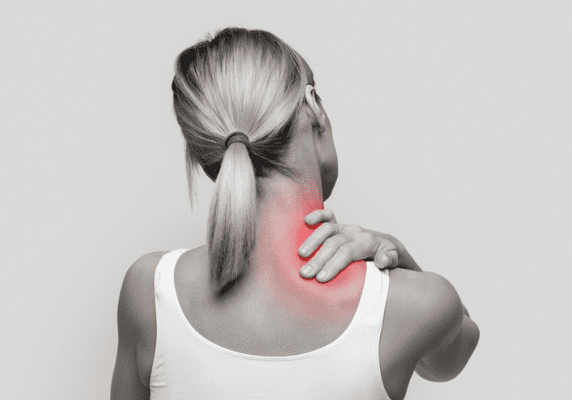 Woman with neck pain
