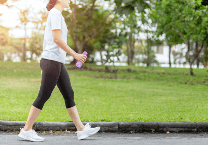 Exercise routine in nature setting