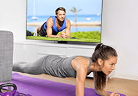 Home workout with virtual trainer